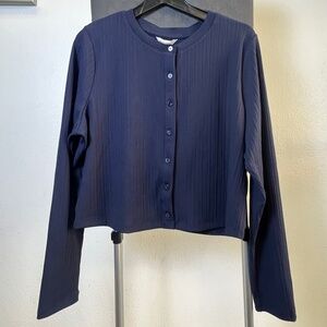 Banana Republic Navy Blue Button Down Cardigan